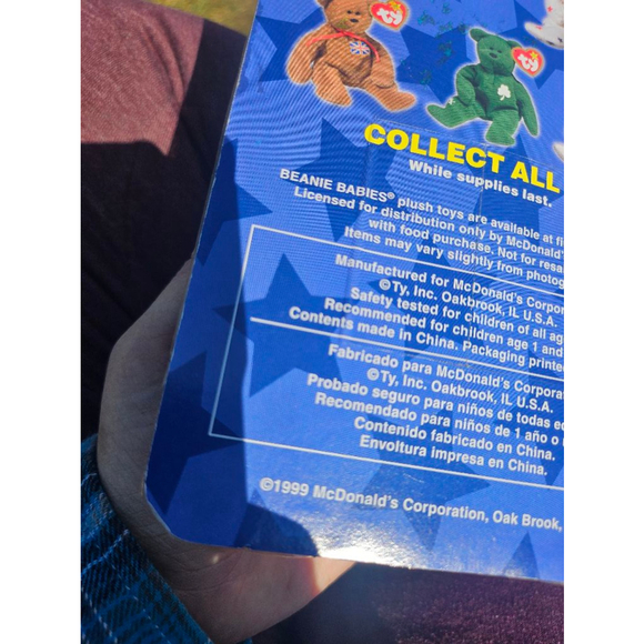 Tag error Ty Beanie Baby Glory The Bear teeny beanie New in Package Mcdonalds - Picture 6 of 7